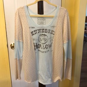 Free People “WE THE FREE” LS Sweater/Shirt - SZ L